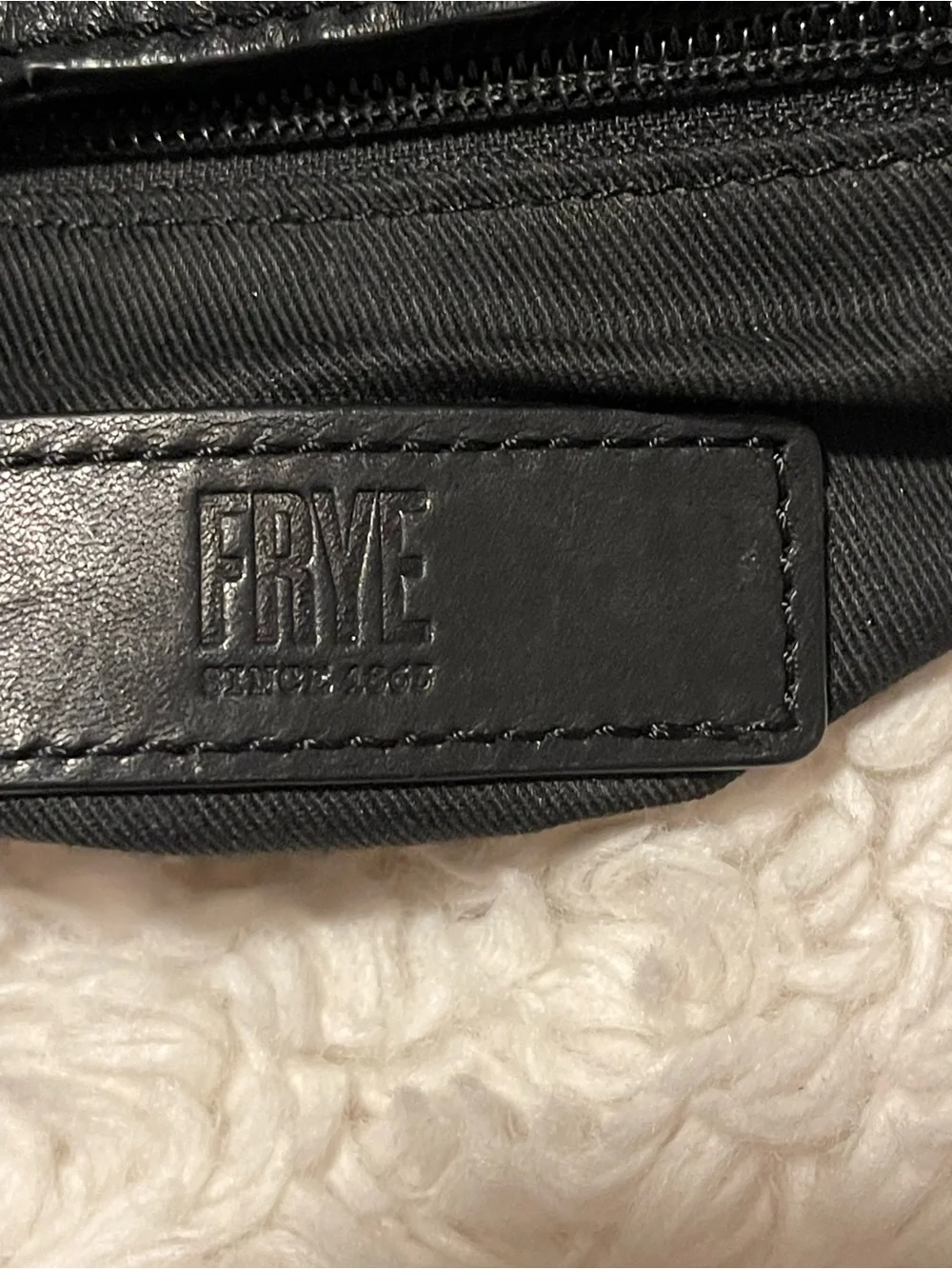 Frye Paige Black Leather Slouchy Hobo Shoulder Bag Handbag Brass Hardware